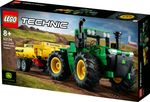 LEGO-Technic-42136-John-Deere-9620R-4WD-Tractor-Giochi-Creativi-Trattore-con-Rimorchio-Replica-Modello-da-Costruzione