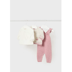 MAYORAL COMPLETO MAGLIA SALOPETTE CARDIGAN NEONATA MAYORAL 2665 63 ROSA ORIGINAL AI 2024