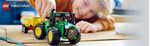 LEGO-Technic-42136-John-Deere-9620R-4WD-Tractor-Giochi-Creativi-Trattore-con-Rimorchio-Replica-Modello-da-Costruzione