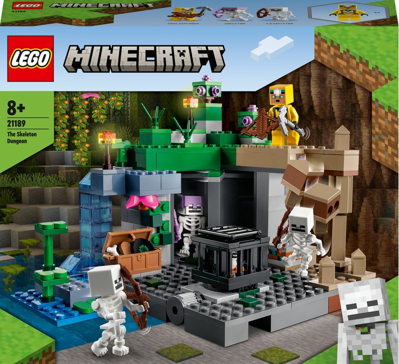 LEGO-Minecraft-21189-Le-Segrete-dello-Scheletro-Set-di-Costruzioni-con-Personaggi-e-Balestra-Giocattolo-Giochi-per-Bambini