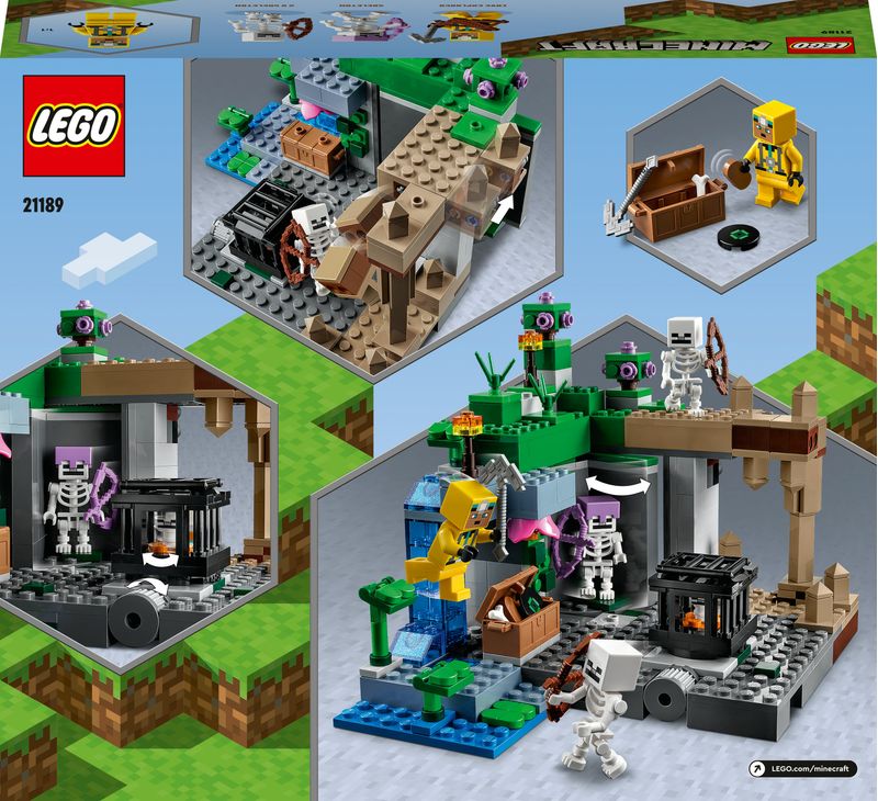 LEGO-Minecraft-21189-Le-Segrete-dello-Scheletro-Set-di-Costruzioni-con-Personaggi-e-Balestra-Giocattolo-Giochi-per-Bambini