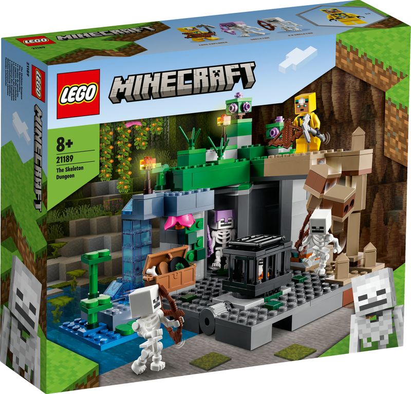 LEGO-Minecraft-21189-Le-Segrete-dello-Scheletro-Set-di-Costruzioni-con-Personaggi-e-Balestra-Giocattolo-Giochi-per-Bambini