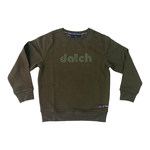 DATCH FELPA FELPE MAGLIA RAGAZZO DATCH DTH 1811 COTONE VERDE ORIGINALE AI 2025