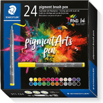 Staedtler 371 Confezione da 24 Pennarelli con Punta Morbida - Colori Brillanti e Vividi - Non Ingiallisce nel Tempo