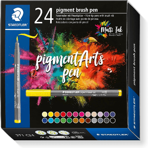 Staedtler-371-Confezione-da-24-Pennarelli-con-Punta-Morbida---Colori-Vividi-e-Brillanti---Non-Ingiallisce-nel-Tempo---Nu