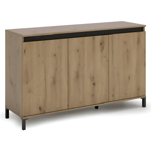 BricoShop24 Credenza Soggiorno 3 Ante 138x84 cm Rovere Moderna