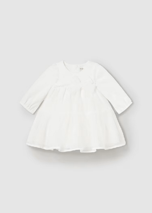 MAYORAL ABITO VESTITO VESTITI NEONATA MAYORAL 2805 02805 75 BIANCO ORIGINALE AI 2025