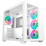 Abysm Danube Sava 285 BX203 White ARGB Caja Torre ATX, ITX, Micro ATX - Lateral y Frontal Cristal Templado - 3.5" y 2.5"