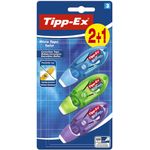 TIPP-EX Micro Tape Twist, Correttore a Nastro (Copertura 8m), Confezione 2+1 in Omaggio