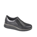 VALLEVERDE SCARPE SNEAKERS SLIP ON DONNA VALLEVERDE 36355 PELLE NERO ORIGINALE AI 2025