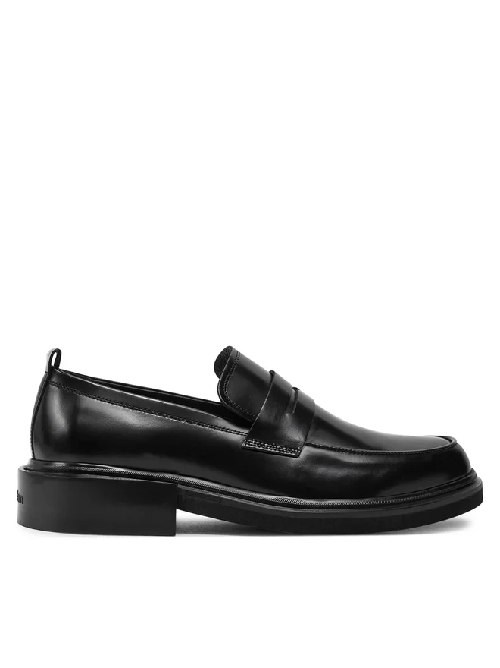 CALVIN KLEIN JEANS SCARPE MOCASSINO UOMO CALVIN KLEIN JEANS HM0HM01682 PELLE NERO ORIGINALE AI 2025