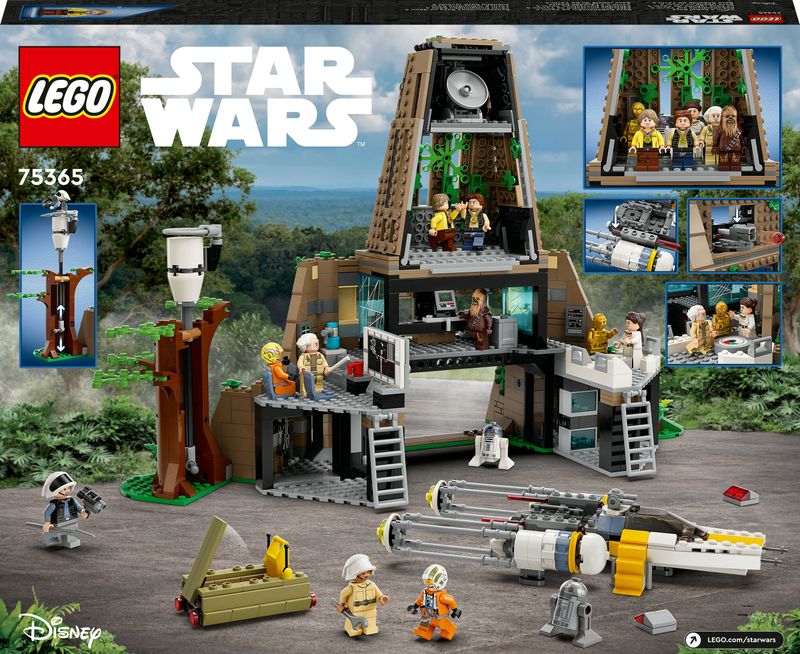 LEGO-75365-Star-Wars--A-New-Hope-Base-Ribelle-su-Yavin-4-con-10-Minifigure-2-Droidi-Starfighter-Y-wing-e-Sala-Comando