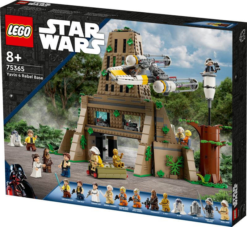 LEGO-75365-Star-Wars--A-New-Hope-Base-Ribelle-su-Yavin-4-con-10-Minifigure-2-Droidi-Starfighter-Y-wing-e-Sala-Comando