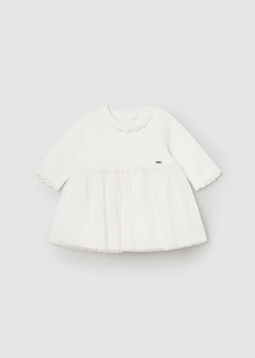 MAYORAL ABITO VESTITO VESTITI NEONATA MAYORAL 2806 02806 BIANCO ORIGINALE AI 2025