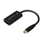 Aisens-Conversor-Aluminio-USB-C-a-Displayport-8K-60Hz---USB-C-M-DP-H---15cm---Color-Negro