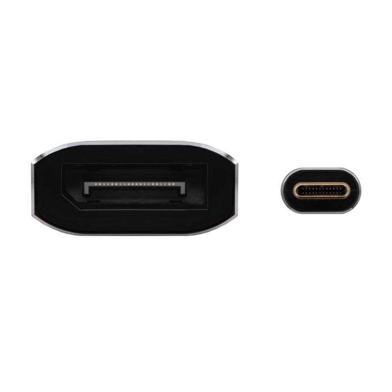 Aisens-Conversor-Aluminio-USB-C-a-Displayport-8K-60Hz---USB-C-M-DP-H---15cm---Color-Negro