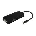 Aisens-Conversor-USB-C-a-DP-DVI-HDMI-VGA---USB-C-M-DP-H-DVI-H-HDMI-H-VGA-H---15cm---Color-Negro