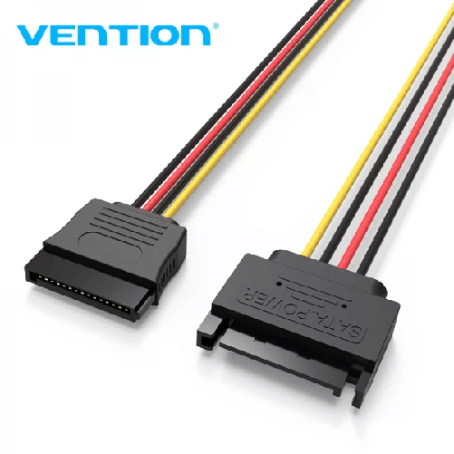 Vention Cavo di alimentazione di prolunga Vention SATA 15P - 03 m - Nero
