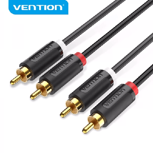Vention Cavo stereo Vention 2x RCA maschio a 2x RCA maschio - 2 m - Nero