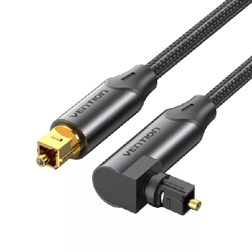 Vention Cavo audio in fibra ottica Vention - 2 m - Angolato - Intrecciato - Nero