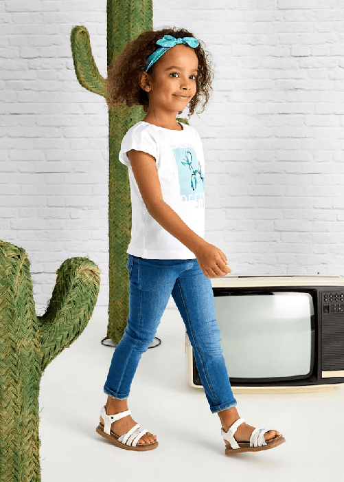 MAYORAL PANTALONE JEANS BAMBINA MAYORAL 548 00548 COTONE 40 BLU ORIGINALE PE 2025