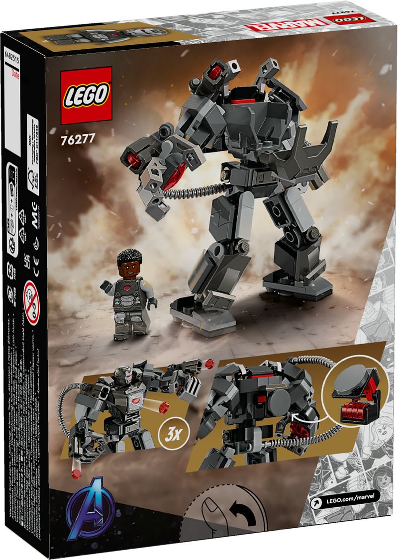 LEGO-Marvel-76277-Mech-di-War-Machine-Giocattolo-Action-Figure-per-Bambini-6--Anni-Supereroe-con-3-Shooter-Personaggio-MCU