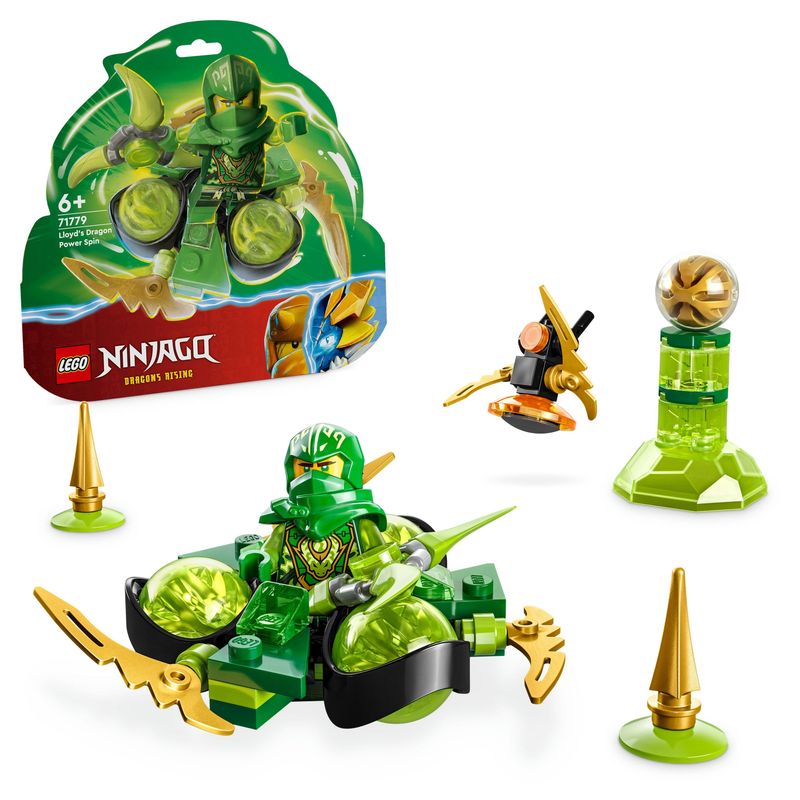 LEGO-NINJAGO-71779-Spin-Power-Dragon-di-Lloyd-Trottola-Giocattolo-da-Collezione-Piccolo-Regalo-Ninja-per-Bambini-6--Anni