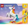 LEGO-Creator-31140-Unicorno-Magico-con-Arcobaleno-Set-3-in-1-con-Animali-Giocattolo-Fantastici-Cavalluccio-Marino-e-Pavone