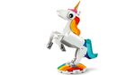 LEGO-Creator-31140-Unicorno-Magico-con-Arcobaleno-Set-3-in-1-con-Animali-Giocattolo-Fantastici-Cavalluccio-Marino-e-Pavone