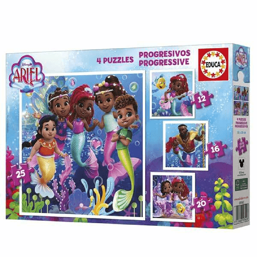 Educa Set di 4 Puzzle Educa Ariel
