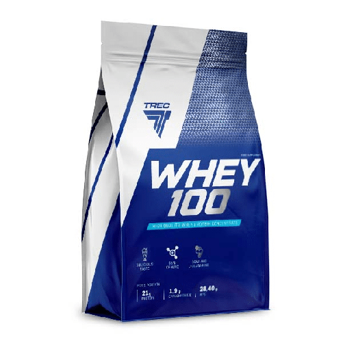 TREC NUTRITION Whey 100 Proteine Concentrate del latte 900g gusto DOPPIO CIOCCOLATO