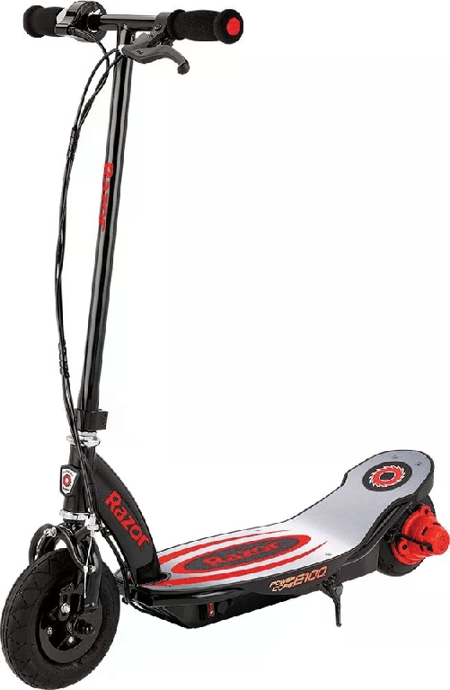 BABY CAR RAZOR MONOPATTINO NERO ROSSO ELETTRICO