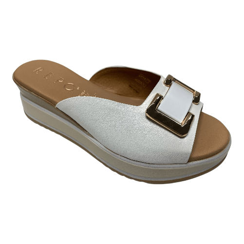 REPO SCARPE SANDALI CIABATTE DONNA REPO 19107 E4 PELLE BIANCO ORIGINALE PE 2024