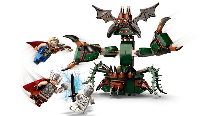 LEGO-Marvel-76207-Attacco-a-Nuova-Asgard-Giochi-per-Bambini-dai-7-Anni-Set-con-Thor-e-il-Martello-Stormbreaker-da-Costruire