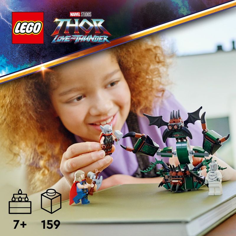 LEGO-Marvel-76207-Attacco-a-Nuova-Asgard-Giochi-per-Bambini-dai-7-Anni-Set-con-Thor-e-il-Martello-Stormbreaker-da-Costruire