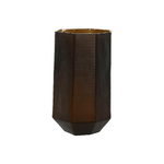Home ESPRIT Vaso Home ESPRIT Grigio scuro Cristallo Moderno 18 x 18 x 31 cm