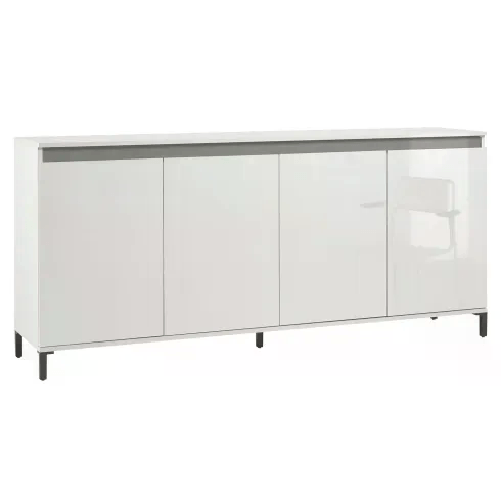 BricoShop24 Credenza Salvaspazio 184x84 cm 4 Ante Bianca Moderna