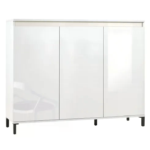 BricoShop24 Mobile da Ingresso 138x110 cm Bianco Moderno 3 Ante 4 Ripiani