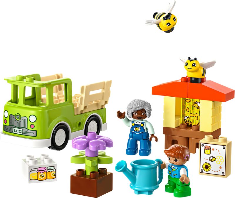 LEGO-DUPLO-10419-Cura-di-Api-e-Alveari-Gioco-Educativo-per-Bambini-in-eta--Prescolare-con-2-Personaggi-e-un-Camion-Giocattolo