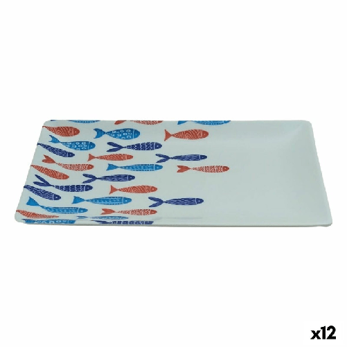 La Mediterránea Vassoio per aperitivi La Mediterránea Pesci 25 x 15 x 2 cm (12 Unità)