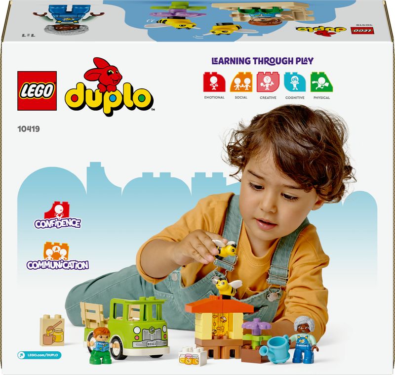 LEGO-DUPLO-10419-Cura-di-Api-e-Alveari-Gioco-Educativo-per-Bambini-in-eta--Prescolare-con-2-Personaggi-e-un-Camion-Giocattolo