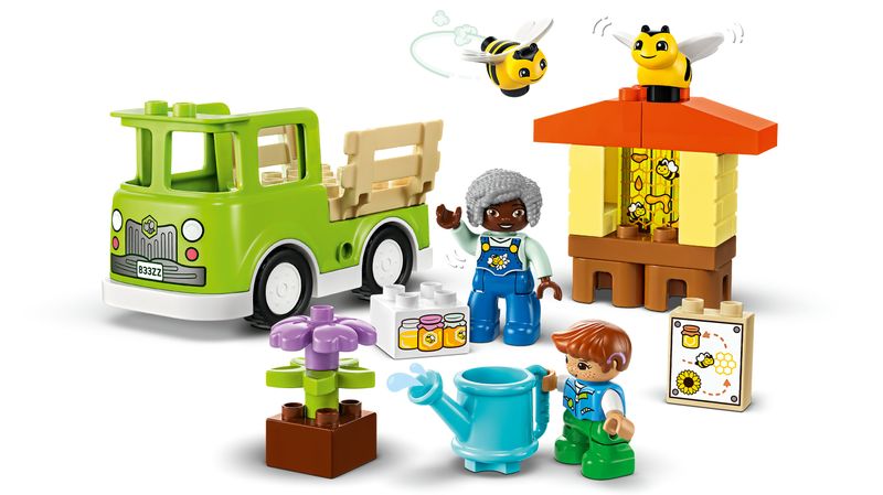 LEGO-DUPLO-10419-Cura-di-Api-e-Alveari-Gioco-Educativo-per-Bambini-in-eta--Prescolare-con-2-Personaggi-e-un-Camion-Giocattolo