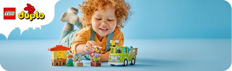 LEGO-DUPLO-10419-Cura-di-Api-e-Alveari-Gioco-Educativo-per-Bambini-in-eta--Prescolare-con-2-Personaggi-e-un-Camion-Giocattolo