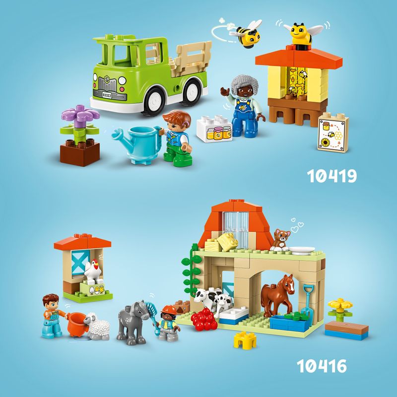 LEGO-DUPLO-10419-Cura-di-Api-e-Alveari-Gioco-Educativo-per-Bambini-in-eta--Prescolare-con-2-Personaggi-e-un-Camion-Giocattolo