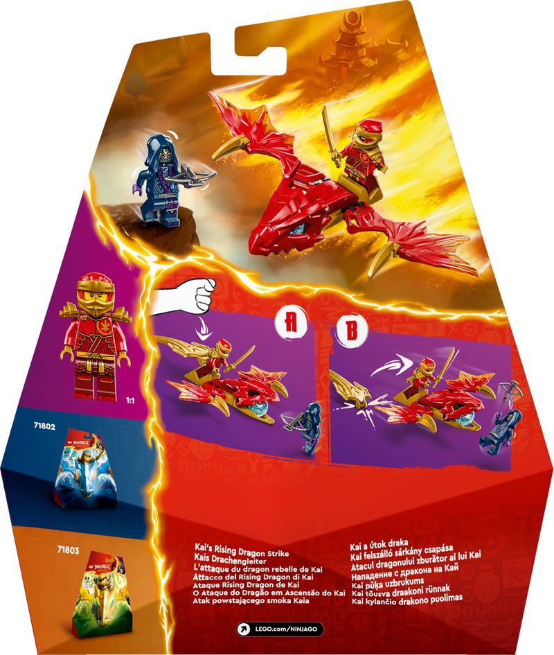 LEGO-NINJAGO-71801-Attacco-del-Rising-Dragon-di-Kai-Giochi-per-Bambini-6--con-Action-Figure-di-Drago-Giocattolo-e-Minifigure