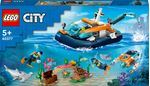 LEGO-City-60377-Batiscafo-Artico-Barca-Giocattolo-con-Mini-Sottomarino-e-Animali-Marini--Squalo-Granchio-Tartaruga-e-Manta