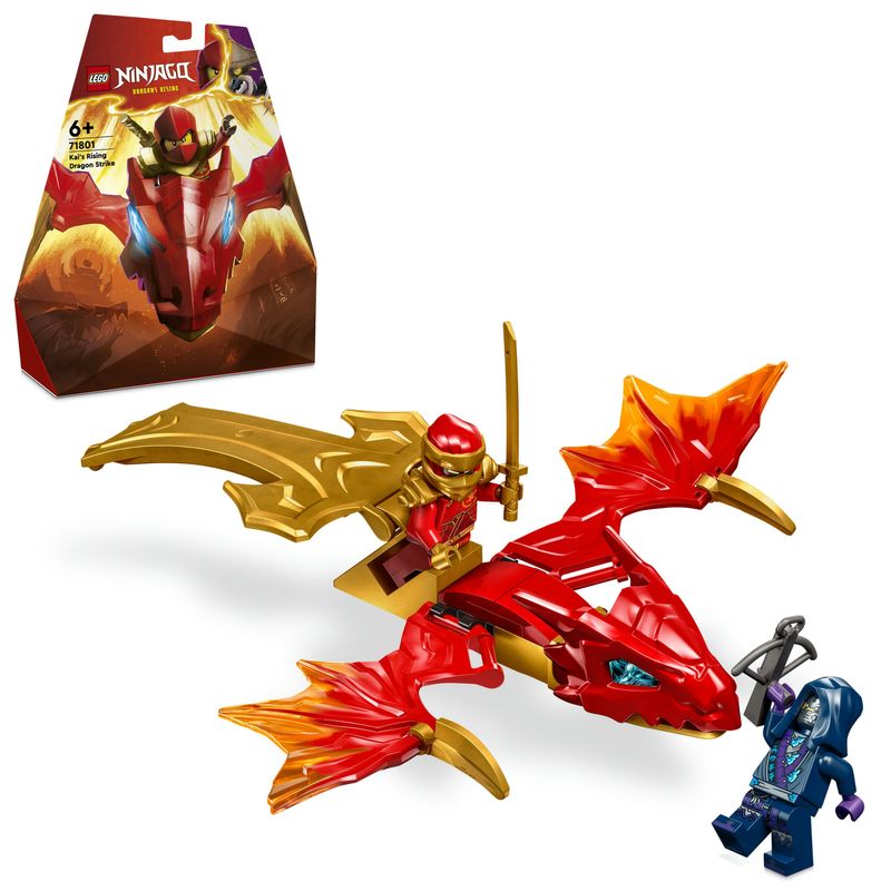 LEGO-NINJAGO-71801-Attacco-del-Rising-Dragon-di-Kai-Giochi-per-Bambini-6--con-Action-Figure-di-Drago-Giocattolo-e-Minifigure