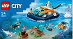 LEGO-City-60377-Batiscafo-Artico-Barca-Giocattolo-con-Mini-Sottomarino-e-Animali-Marini--Squalo-Granchio-Tartaruga-e-Manta