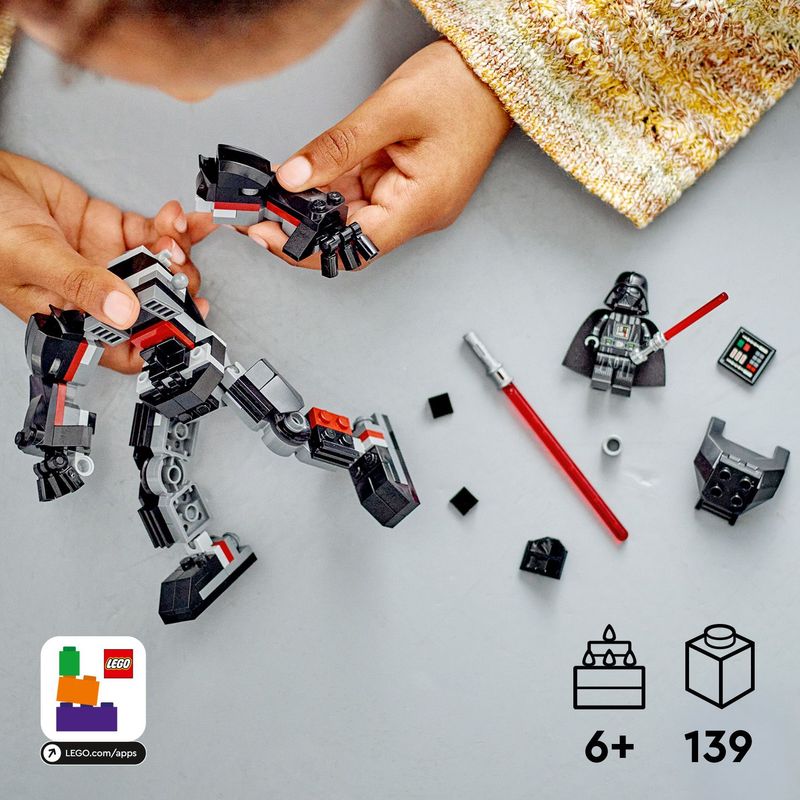 LEGO-Star-Wars-75368-Mech-di-Darth-Vader-Action-Figure-Snodabile-con-Minifigure-e-Spada-Laser-Giochi-per-Bambini-di-6--Anni