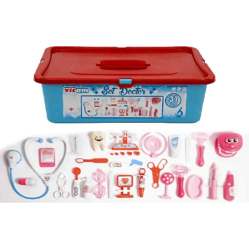 BigBuy Fun Valigetta da Dottore a Giocattolo con Accessori 31 Pezzi
